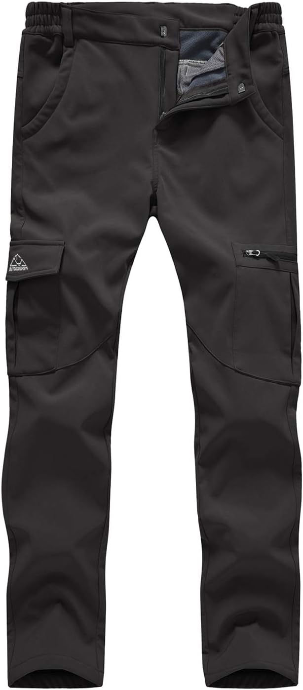 donhobo Womens Waterproof Softshell Trousers, Special Winter Warm Fleece Lined H...