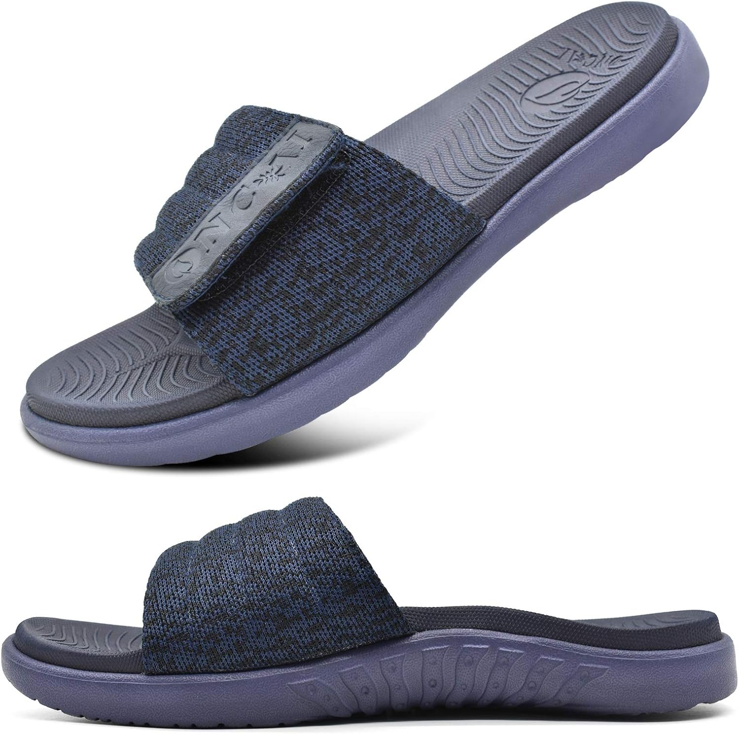 ONCAI Mens Slide Sandals, Unique Open Toe Athletic Sandals with Adjustable Strap...