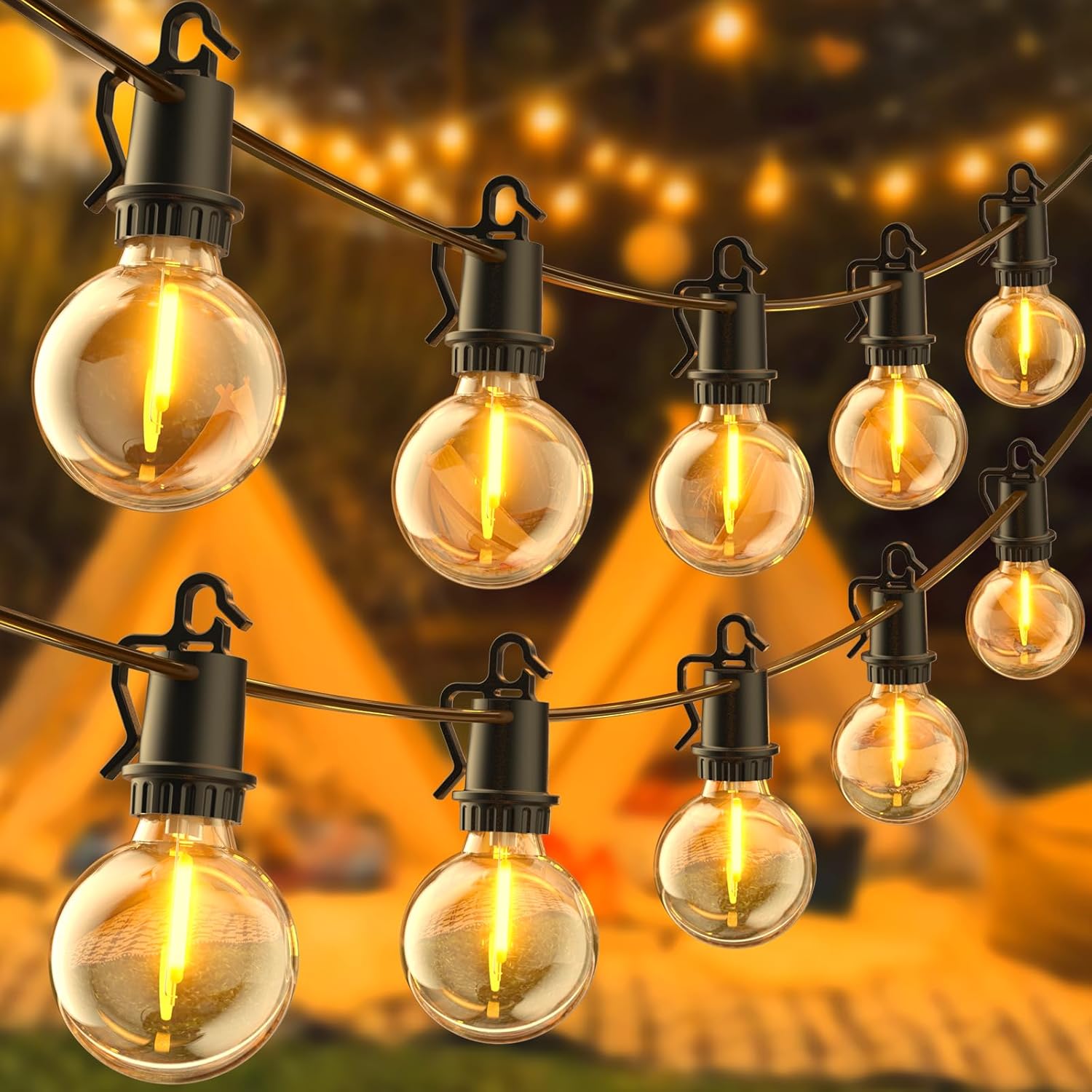 FIFlying Outdoor String Lights, 32.7M/107.3FT Outdoor Lights Mains Powered with...