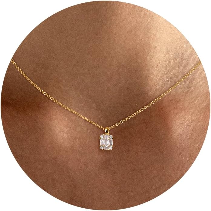 Tewiky Diamond Pendant Necklace, Special Gold Layered Jewelry for Women, Innovat...