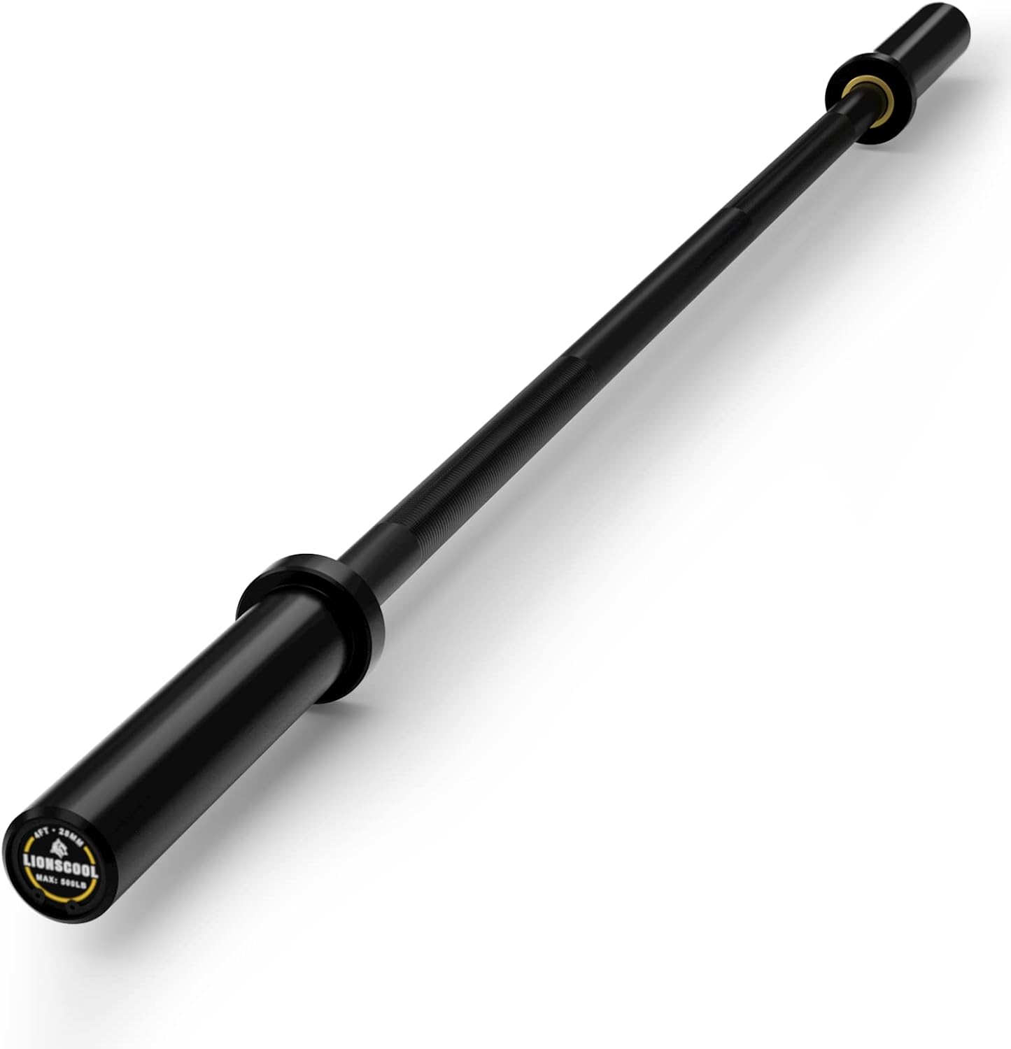 LIONSCOOL Premium 4ft/4.9ft/6ft Barbell for Strength Training and Olympic Weight...