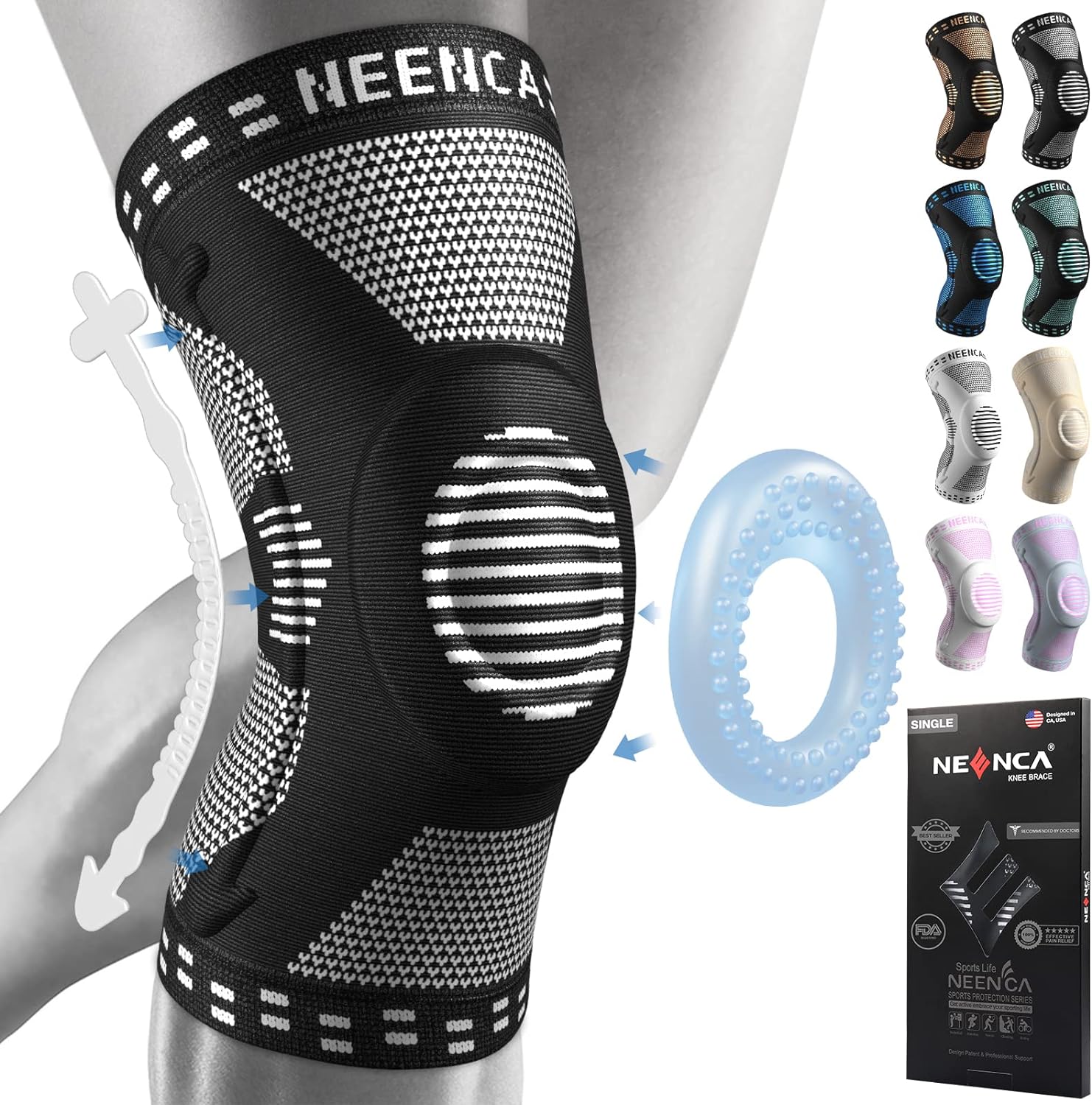 NEENCA Knee Brace, Special Knee Support for Pain Relief, Innovative Compression...