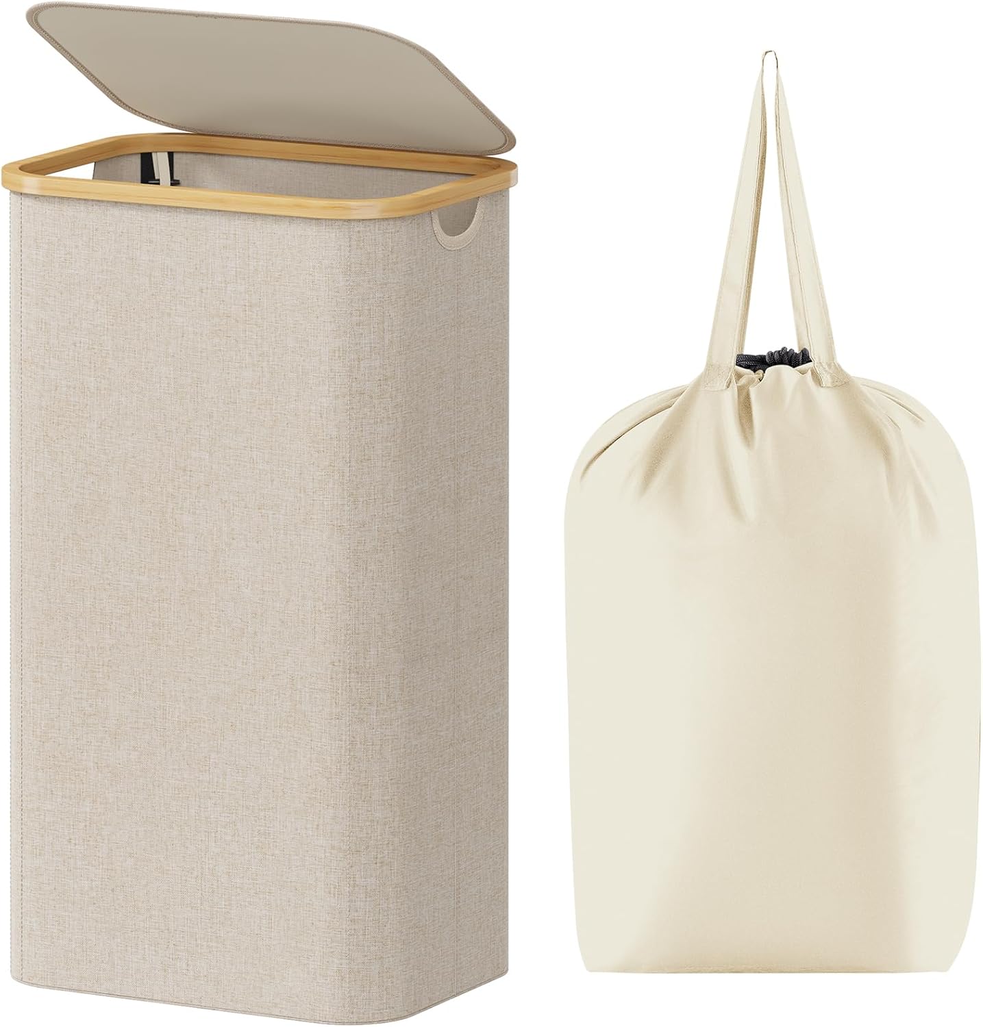 Lifewit 100L Laundry Basket, Special Clothes Hampers for Laundry with Bamboo Han...