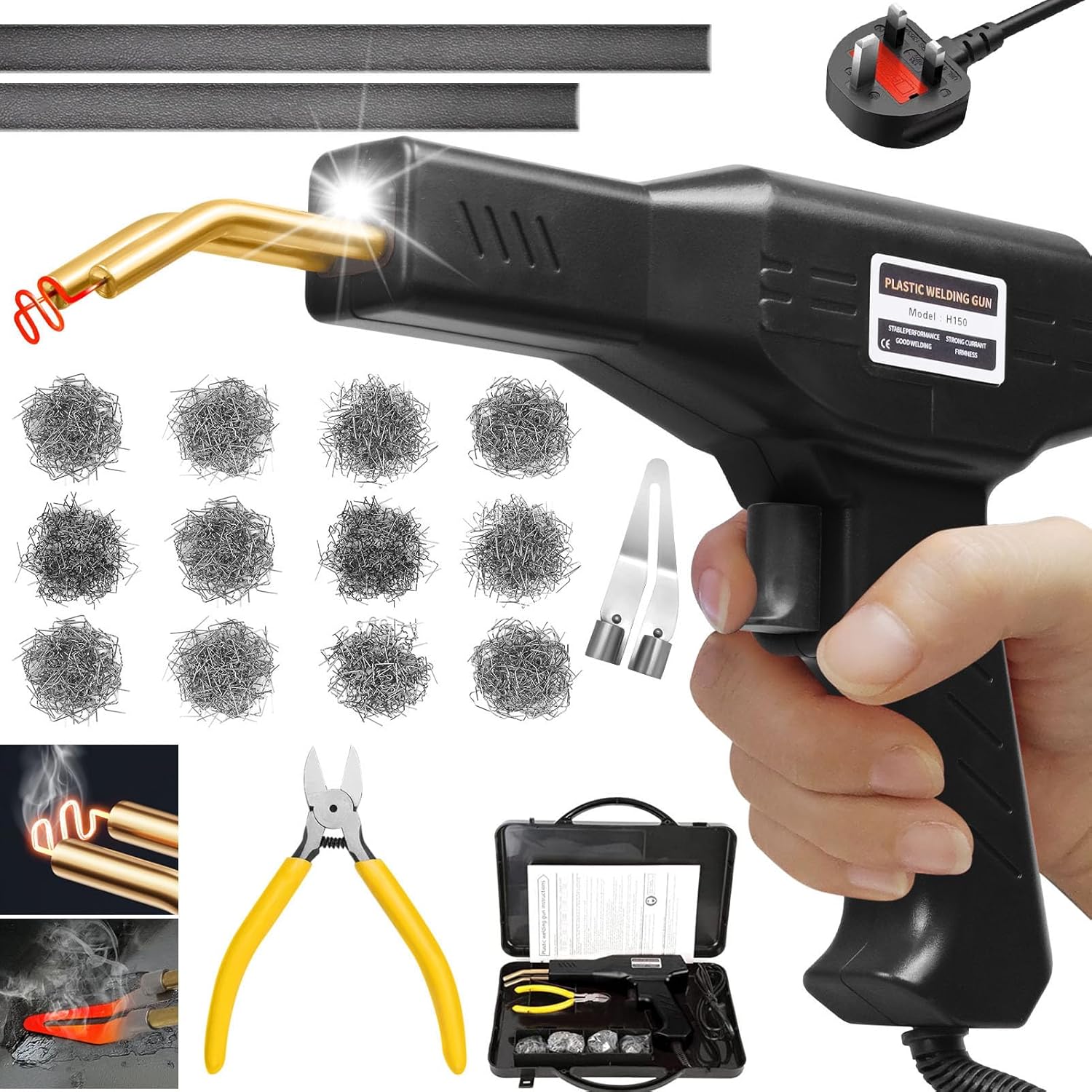 150W Plastic Welder, 2 in 1 Plastic Welding Kit, Hot Stapler Kit, 800PCS Hot Sta...