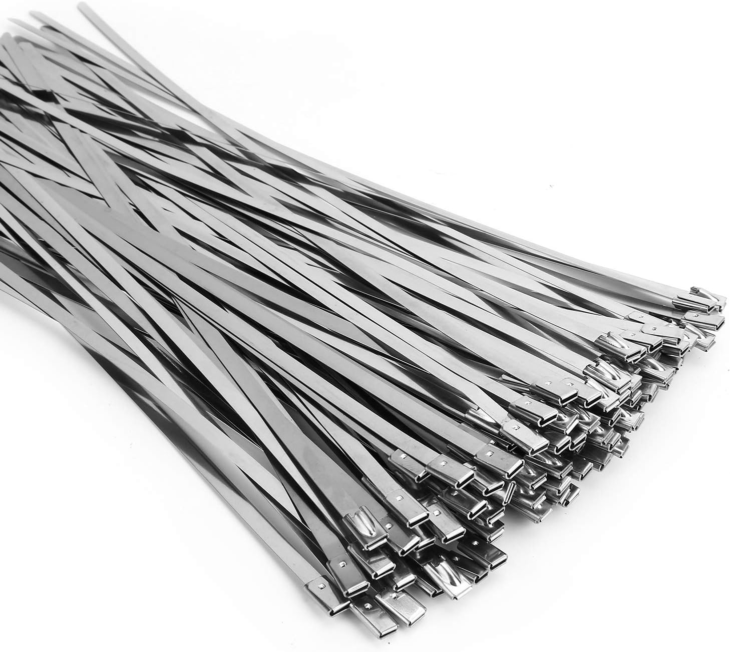 Metal Zip Ties, High-Quality 100PCS 11.8 Inch Stainless Steel, Innovative Heavy...