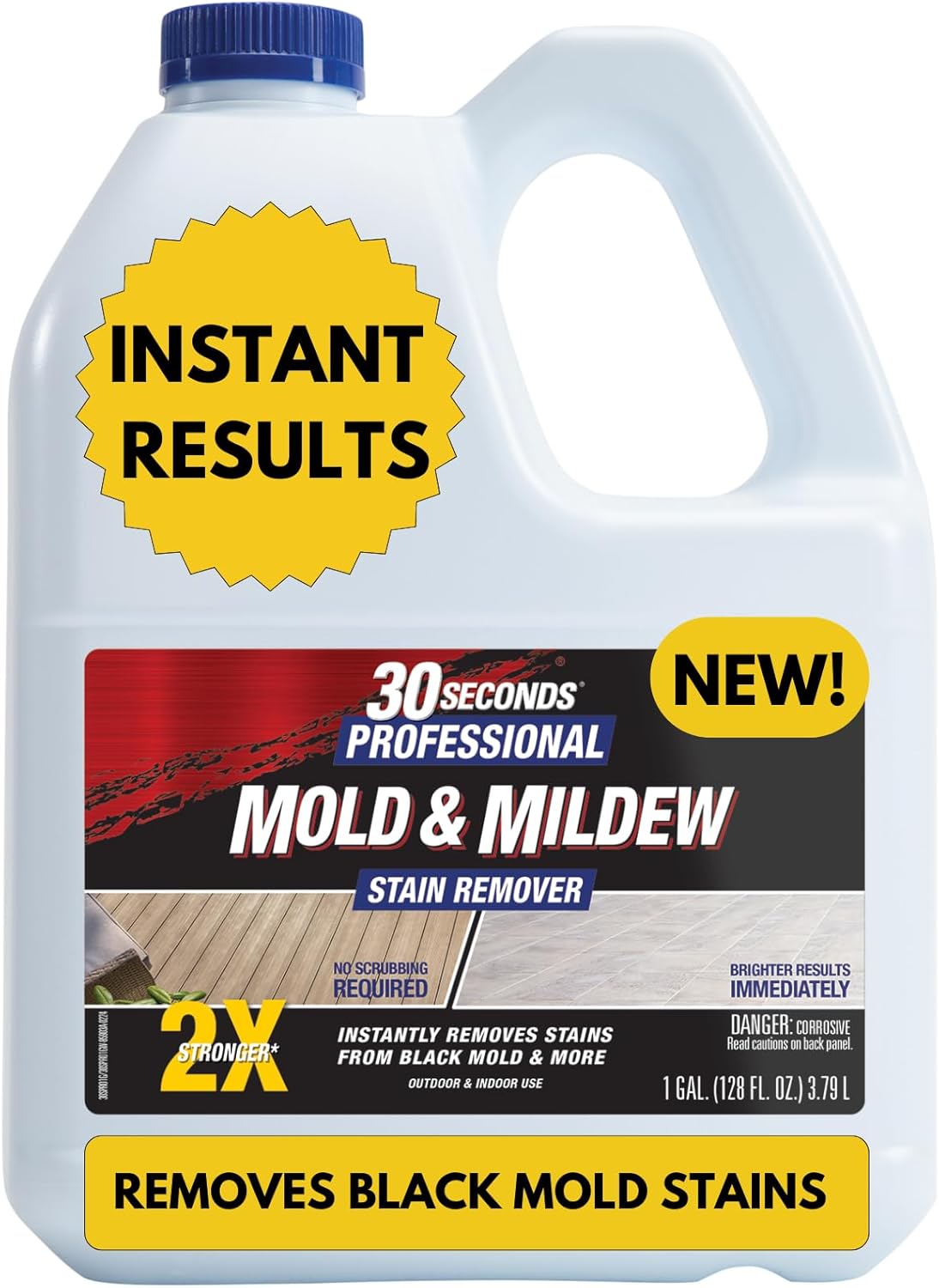 30 SECONDS Pro Mold and Mildew Stain Remover | Scrub Free | Brighter Results Ins...
