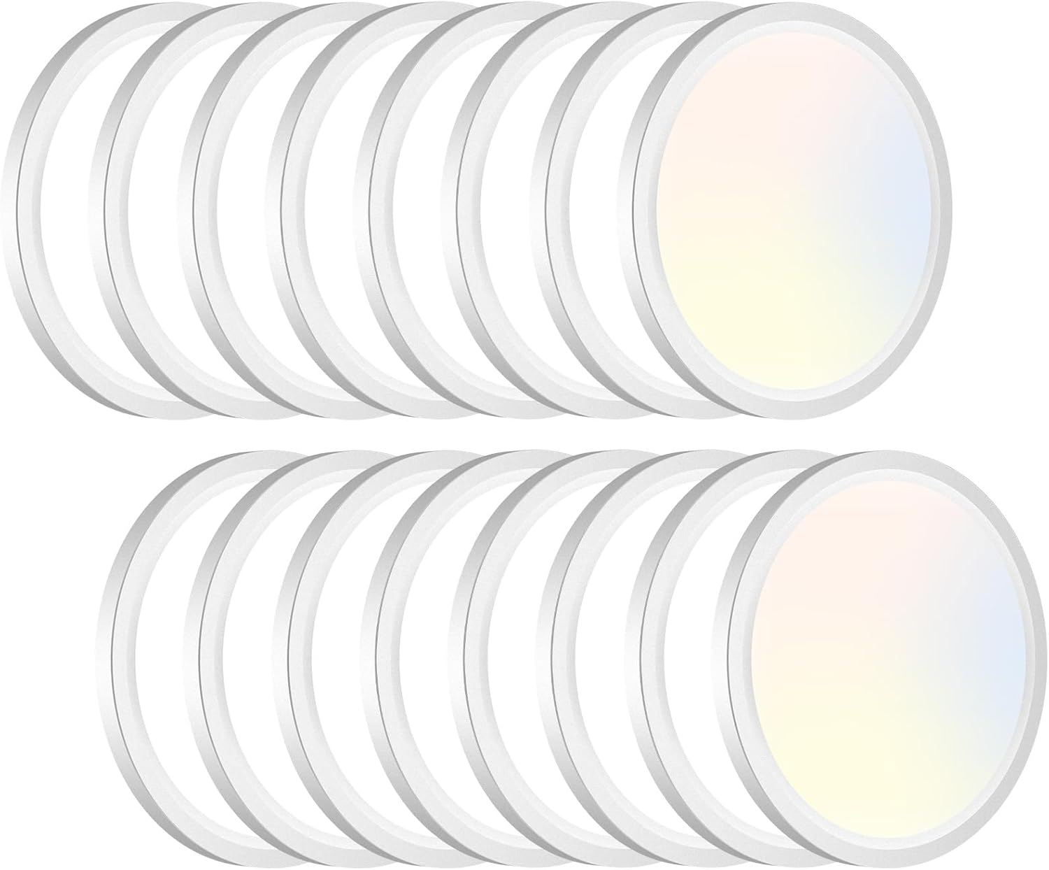 16PACK LED Flush Mount Ceiling Light Fixture, 3000K-4000K-6500K & 100W Equivalen...