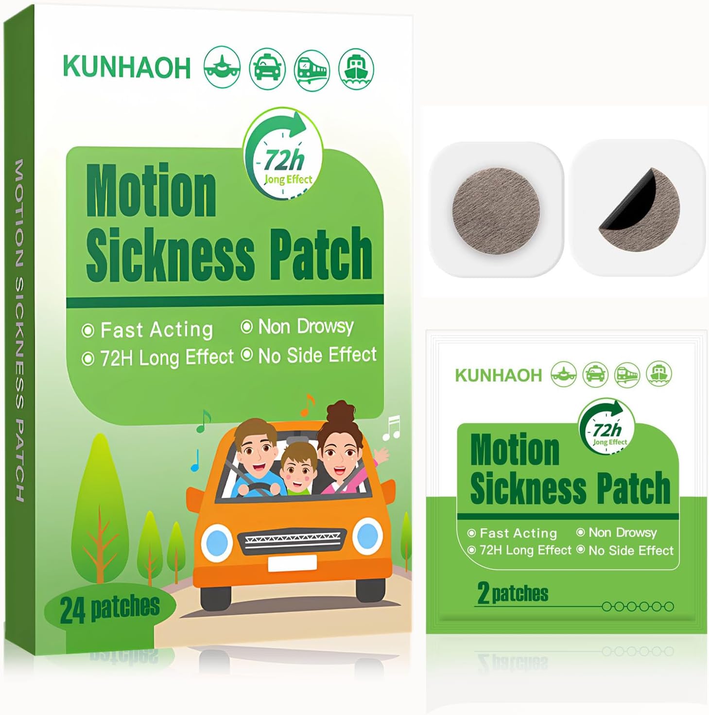 Motion Sickness Patches, Special Sea Sickness Patch with Waterproof and Non Drow...