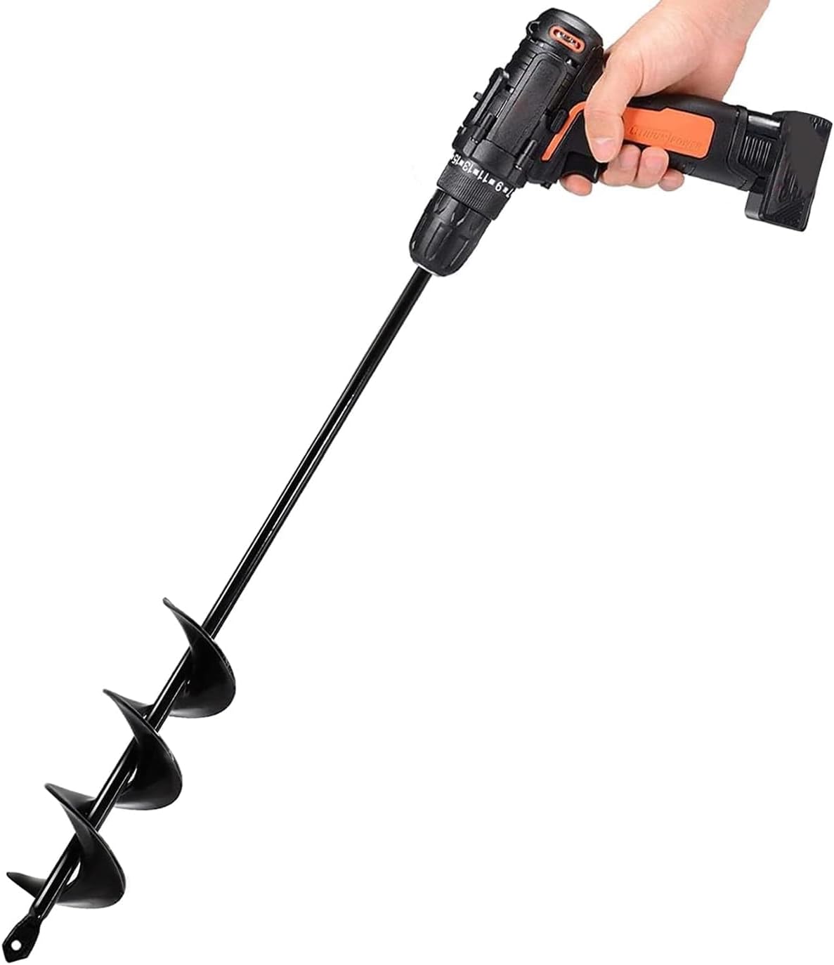 LYFETC Auger Drill Bit for Planting Φ40mm Length 420mm Bulb Planters Planting Au...