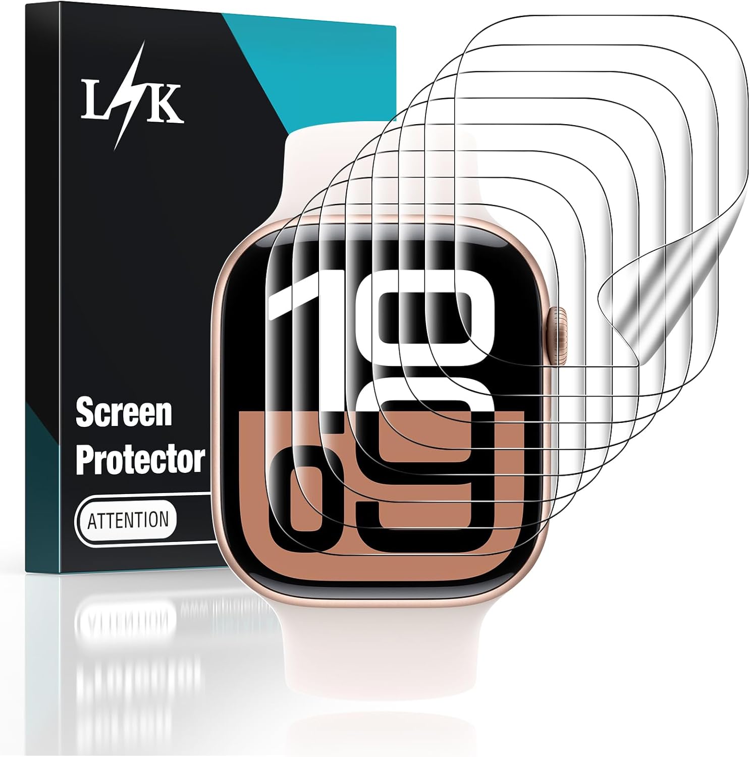 LϟK 8 Pack TPU Screen Protector for Apple Watch Series 10 42mm - Self-Healing An...