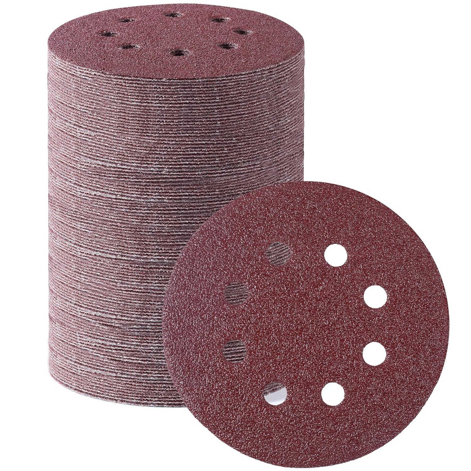 MIDO Professioanl Abrasive 125 mm Sanding Discs 110 PCS Sandpaper 5 Inch 8 Hole...