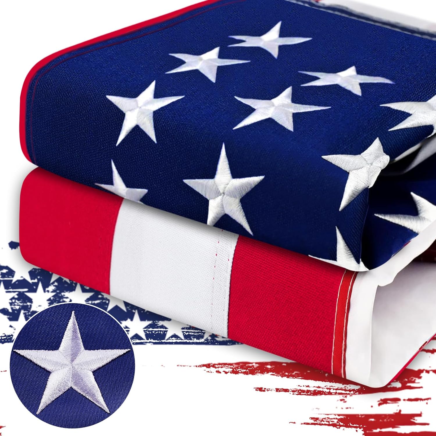 Durable American Flag 4x6 FT Outdoor, Special Heavy Duty Flag 100% Made in USA,...