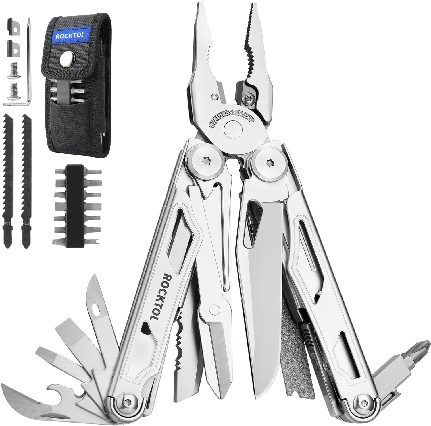 Multitool, 29-in-1 Multitool Pliers with Replaceab...