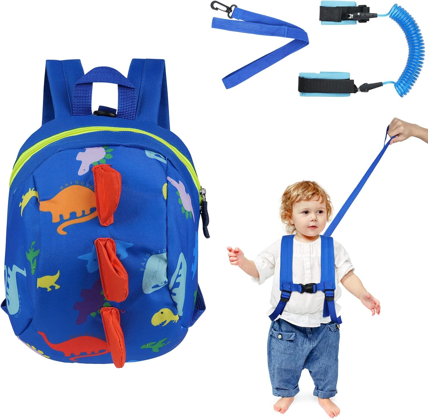 AOMIG Baby Reins, Baby Walking Reins and Toddler Safety Harness, Dinosaur Baby R...