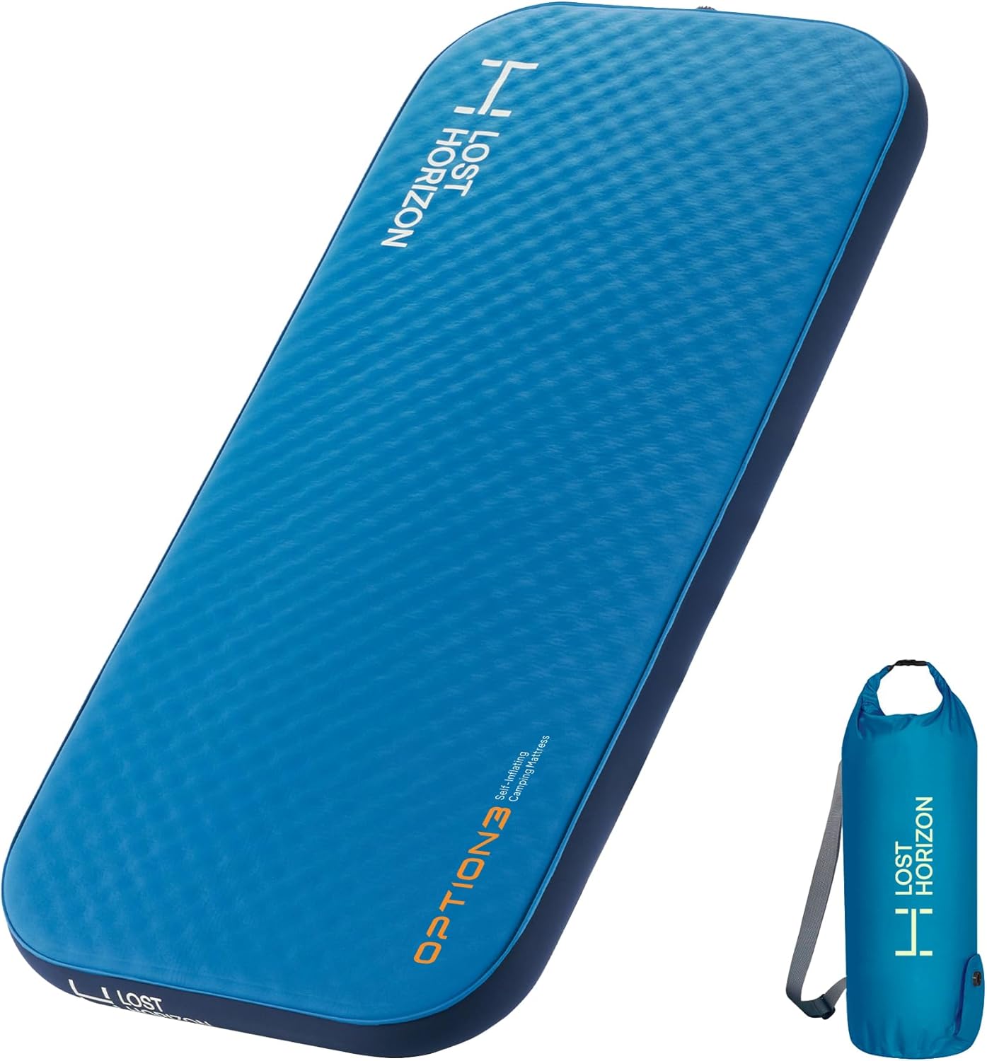 LOSTHORIZON Air & Foam Camping Mattress, Self-Inflating Sleeping Pad, 4.5" Thick...