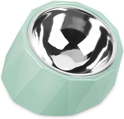 Special ComSaf Stainless Steel Dog Bowl, Innovative 15°Slanted Raised Bowl, Uniq...