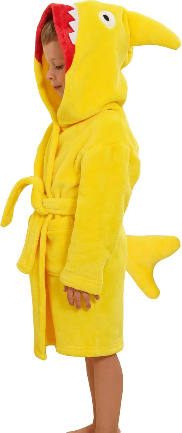 LOLANTA Kids Fleece Dressing Gown, Special Fluffy Kids' Bathrobe, Innovative Dre...