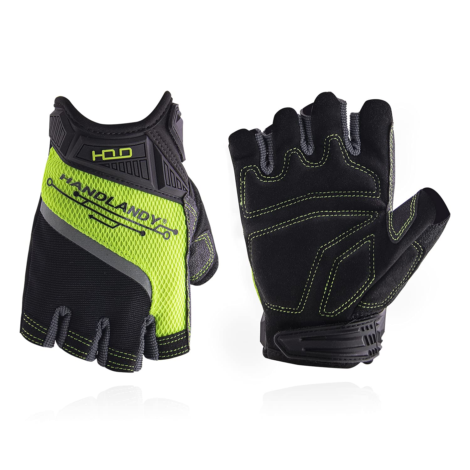 HANDLANDY Fingerless Work Gloves, Special Half Finger Working Gloves, Innovative...