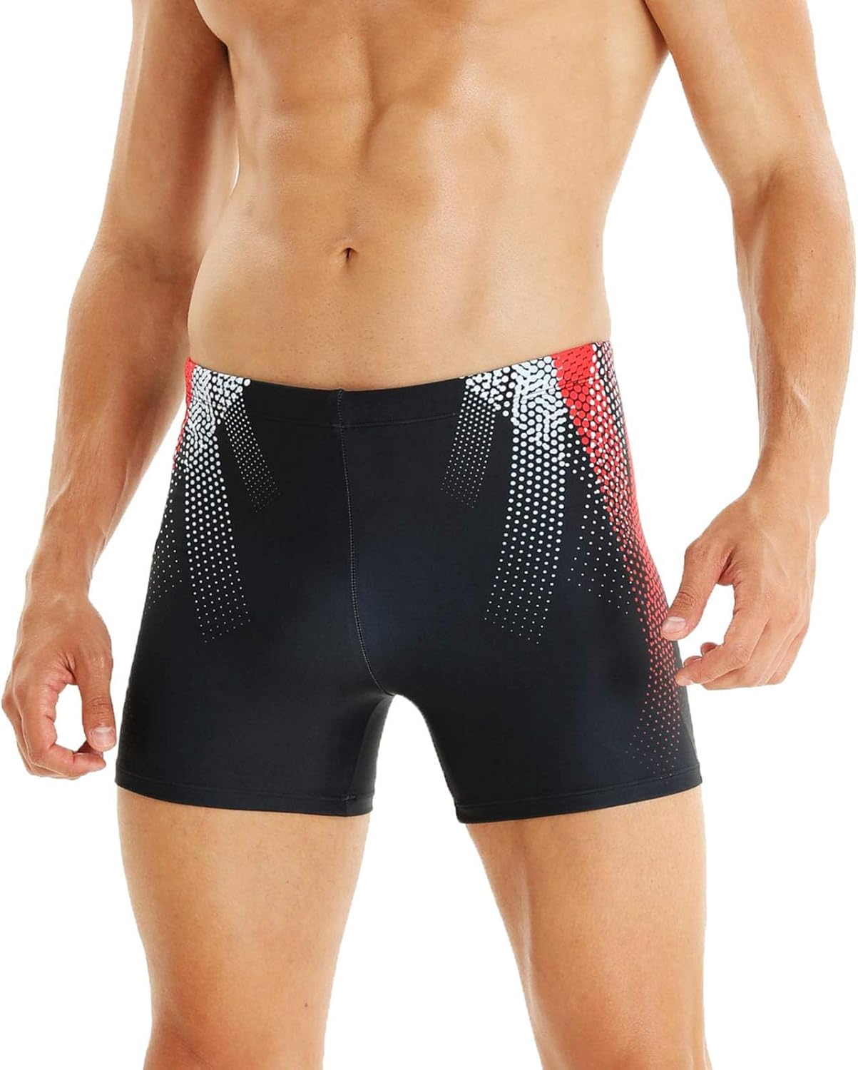 WHCREAT Mens Swimming Trunks Sports Swimwear Beach Board Shorts Chlorine Resista...