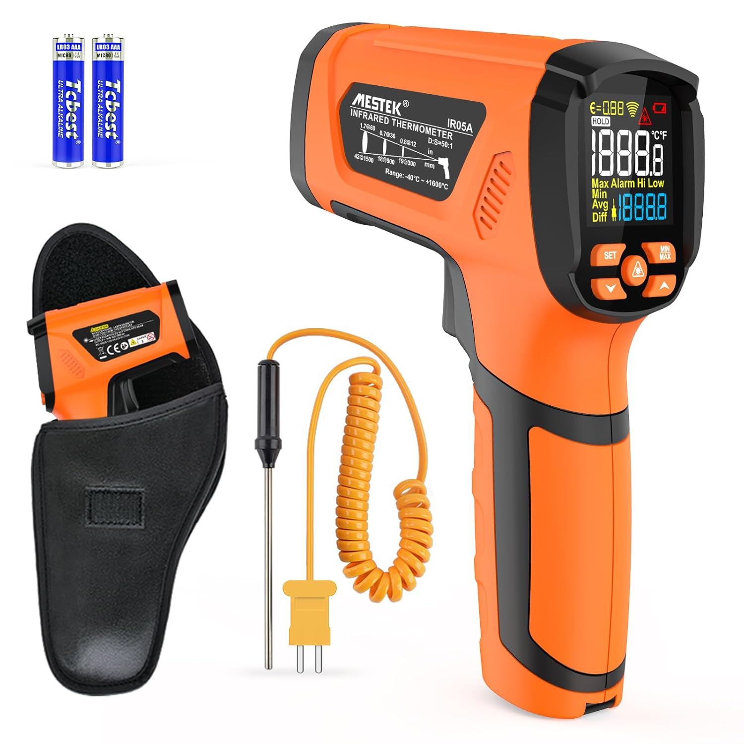 MESTEK Infrared Thermometer, Special Temperature Gun for Wide Range from -40℉ to...