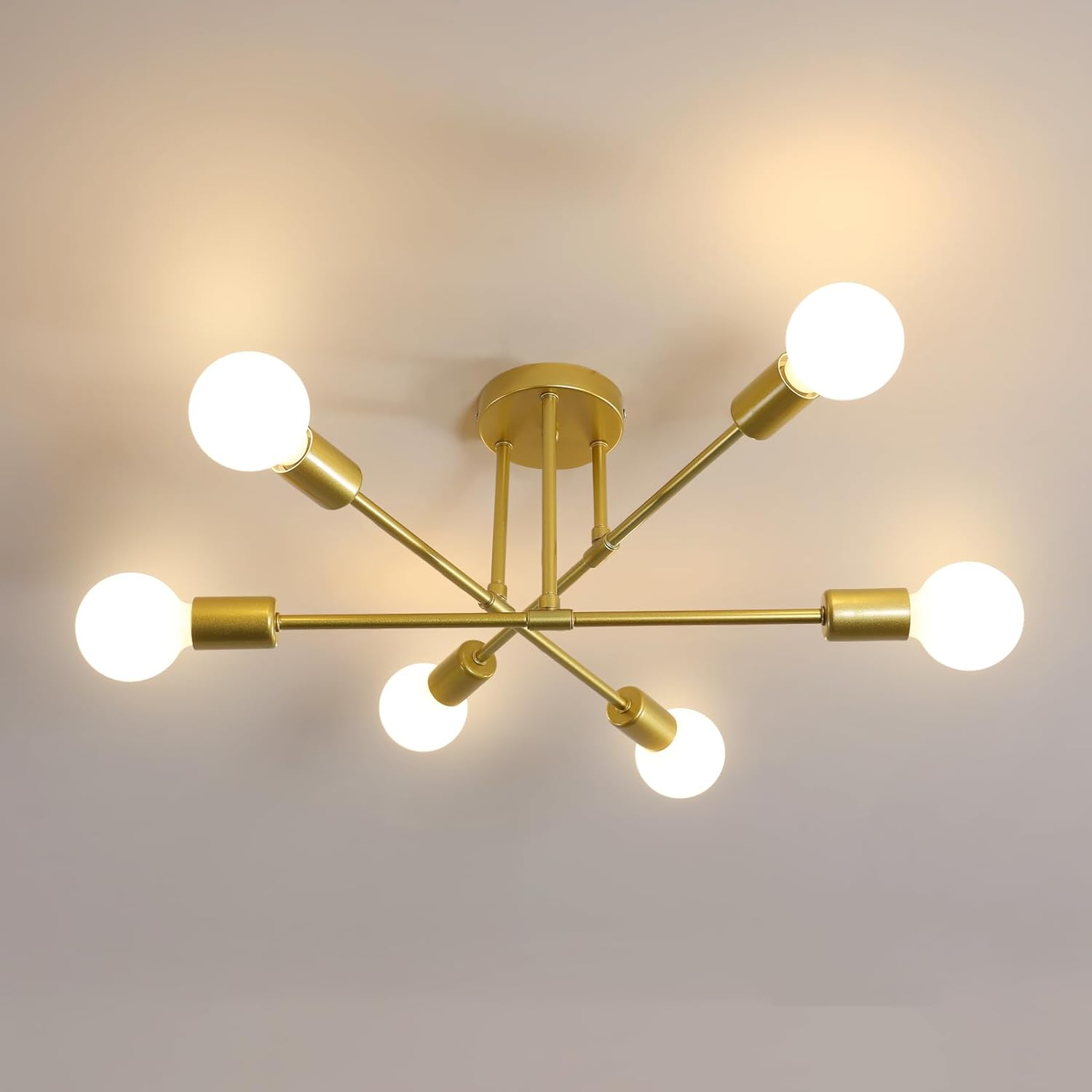 Comely Modern Sputnik Chandelier Light, Special 6 Lights E27 Gold Ceiling Lights...
