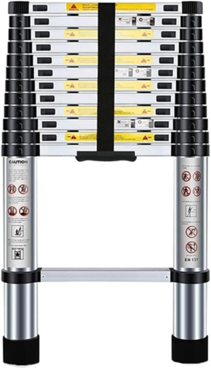 Nestling 12.5ft/3.8M Telescopic Ladder, Aluminium Loft Ladder Extendable, Max Lo...