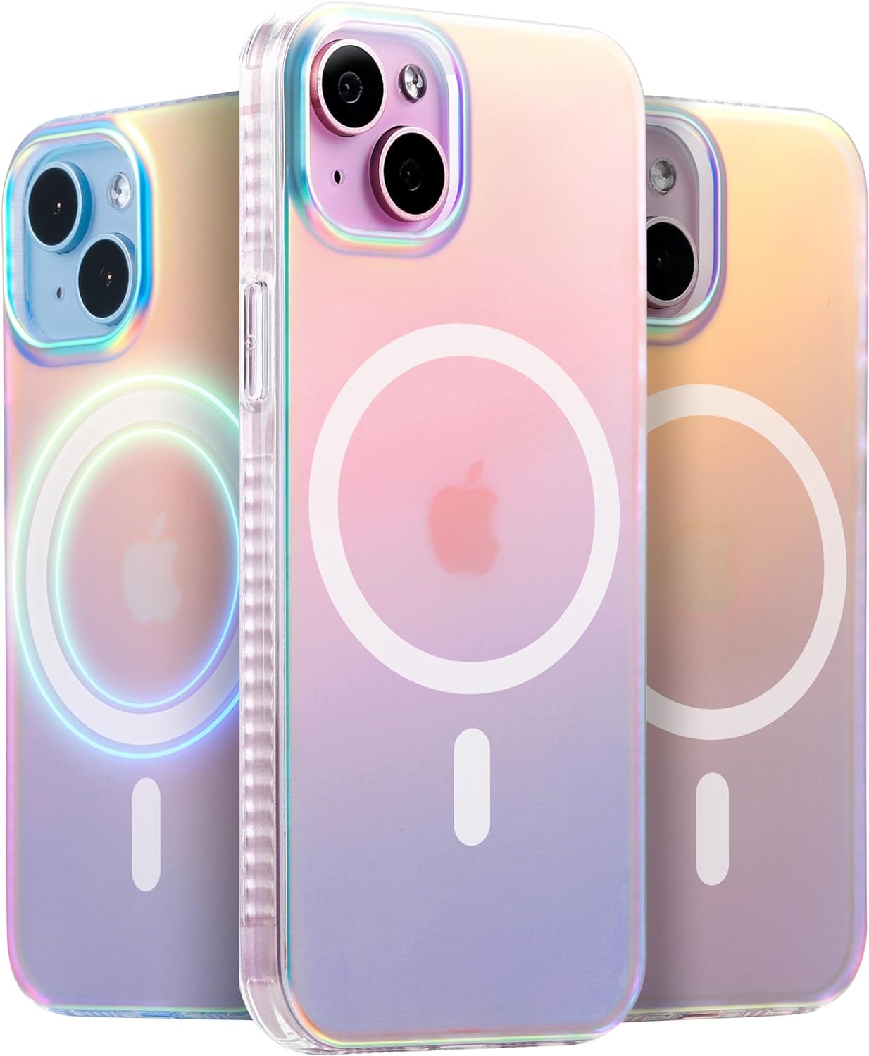 LONLI Hue - for iPhone 15 Plus Case [Compatible with Magsafe] - Holographic Irid...