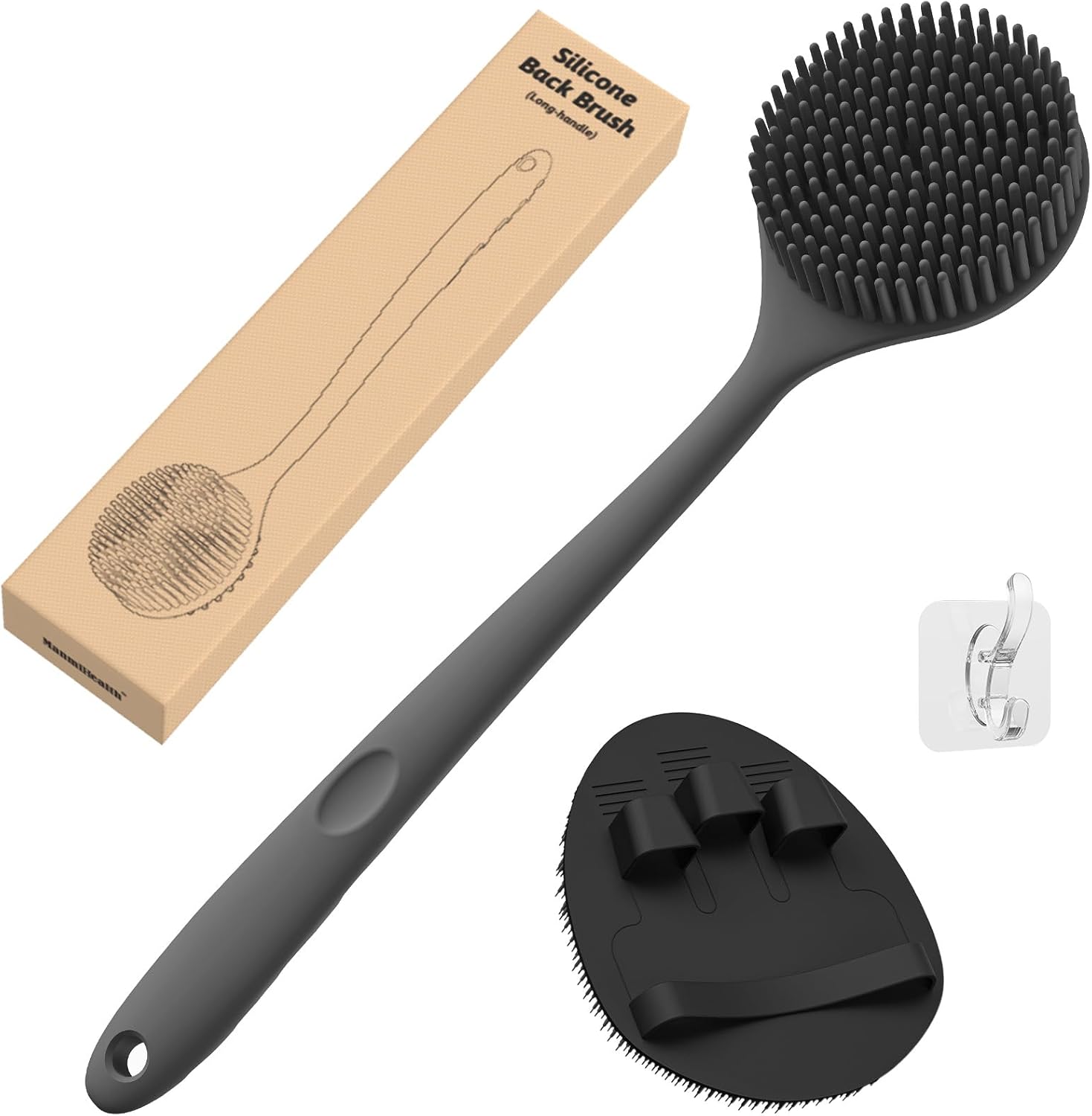 Manmihealth Silicone Back Scrubber, Innovative Back Scrubber with Thick Bristles...