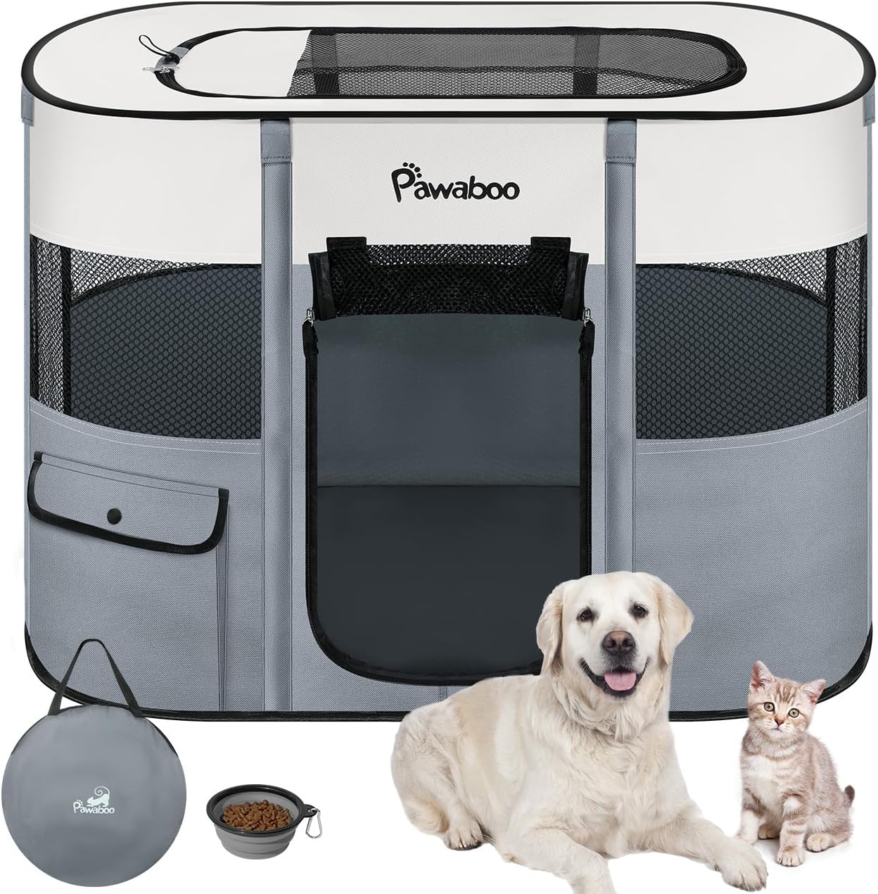 Portable Dog Playpen, Special Pet Playpen Cat PlayPen, Innovative 600D Oxford Do...