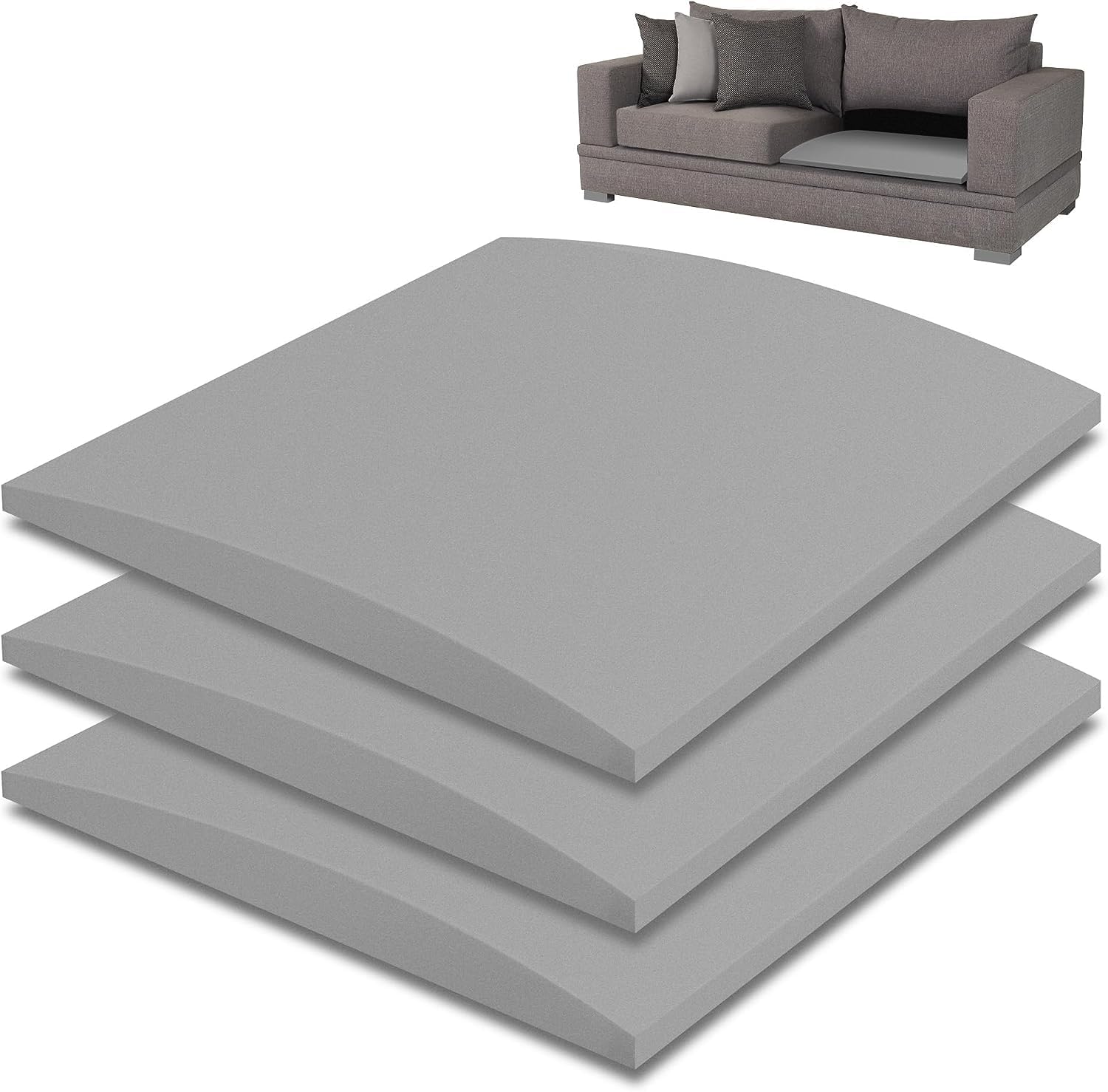 GIONAR 3PCS 20" x 20" Foam Couch Cushion Support - Living Room Sofa Sag Support...