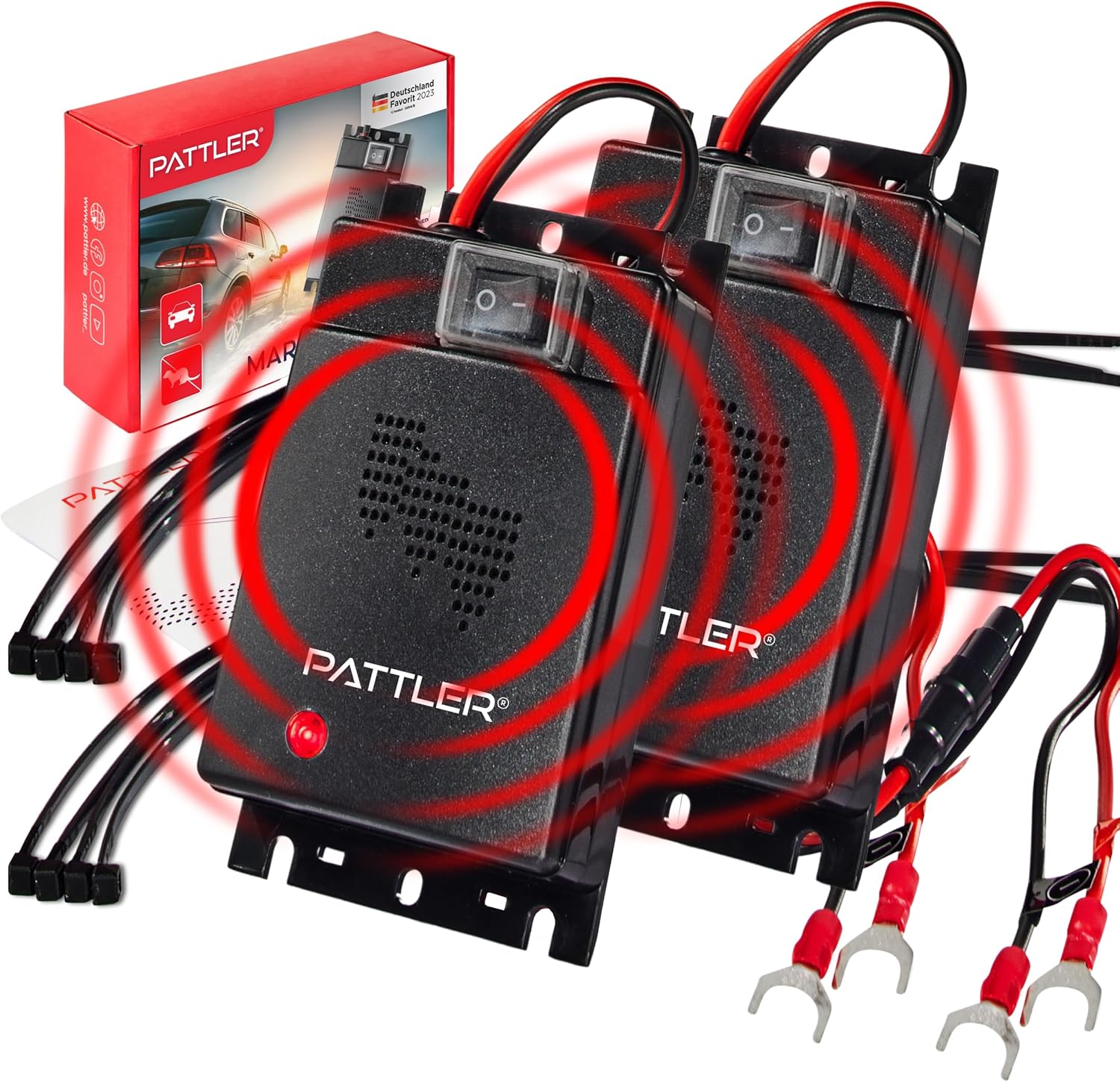 PATTLER® Mouse Repellent, Special Ultrasonic Pest Repeller with Connection to 12...