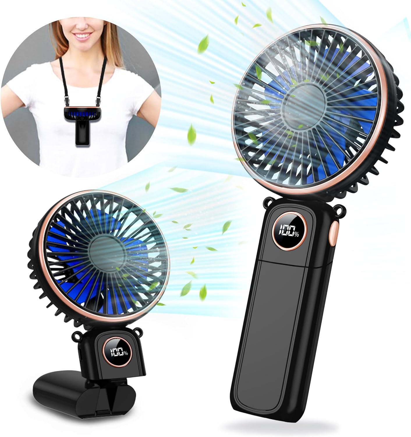 Portable Handheld Fan, Special Portable Fan Rechargeable with 5200mAh Capacity,...