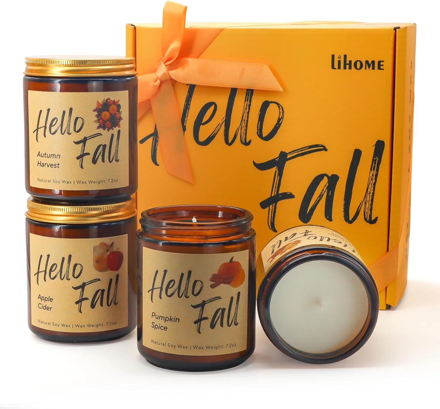Fall Candles, Fall Decorations for Home - Fall Gifts for Women, Natural Soy Wax...