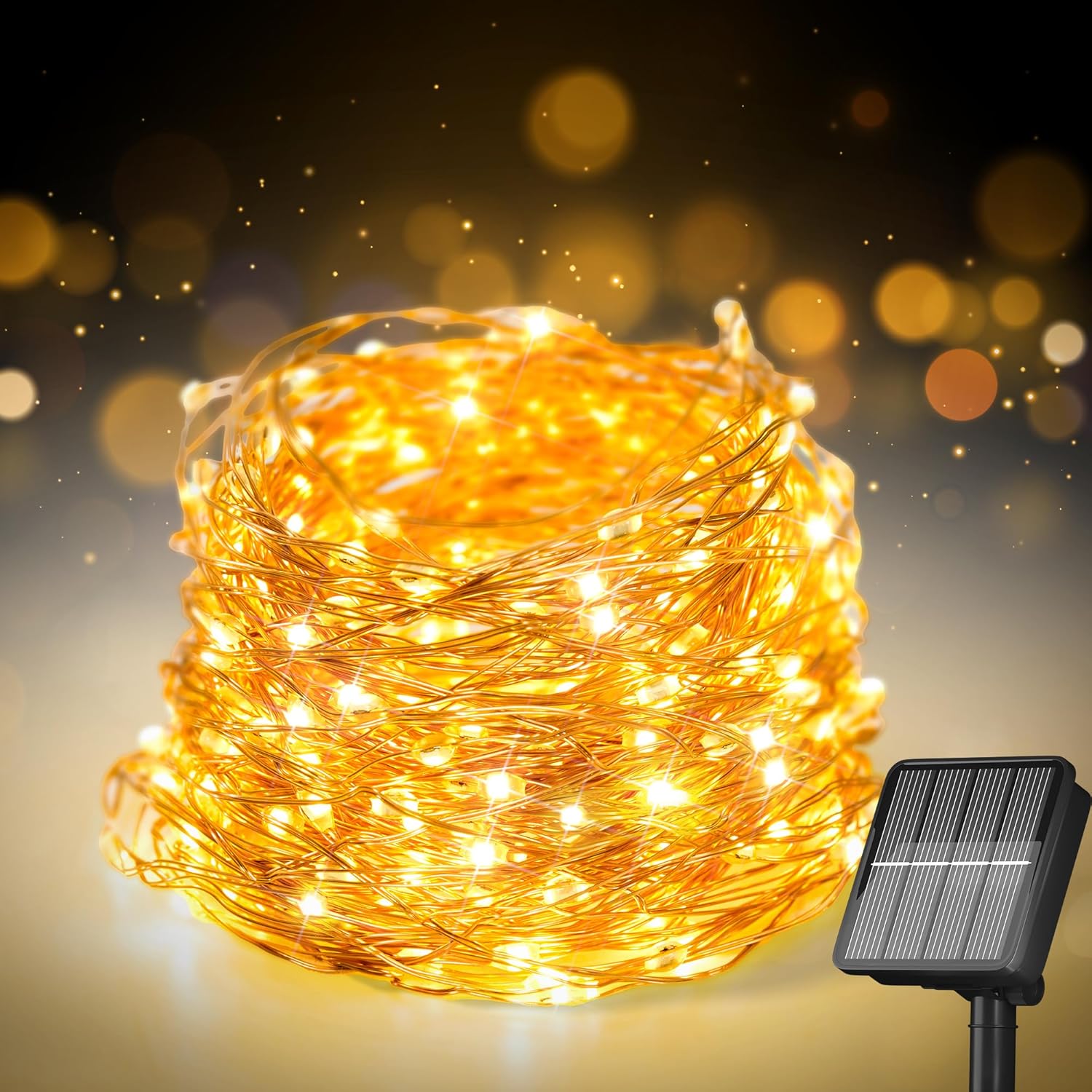 Solar String Lights, High-Quality Outdoor Solar Fairy Lights with 200 LED, Speci...