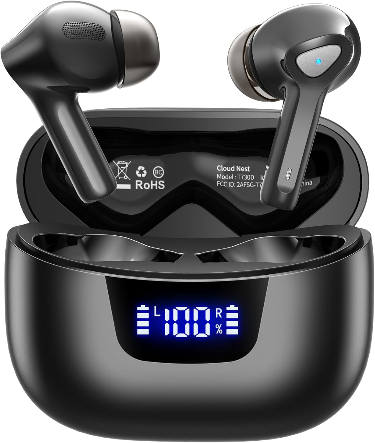 Wireless Earbuds Bluetooth V5.3 Headphones 50H Playback Deep Bass Stereo Ear Bud...