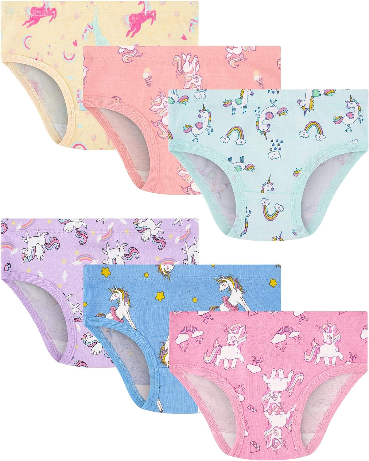 100% Cotton Girls Underwear, Special Tagless Comfort Toddler Panties, Innovative...