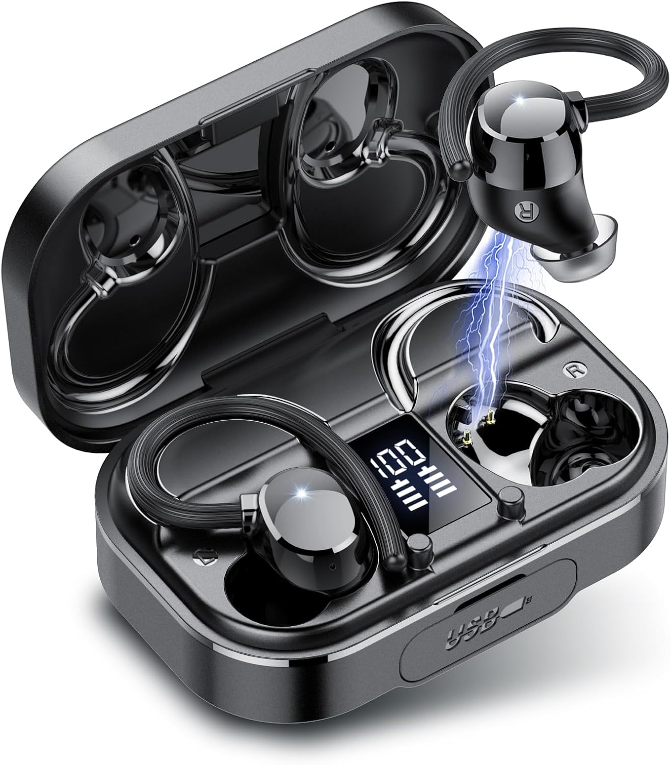 Wireless Earbuds, Bluetooth 5.3 Headphones with Powerbank, Noise Canceling Mic,...