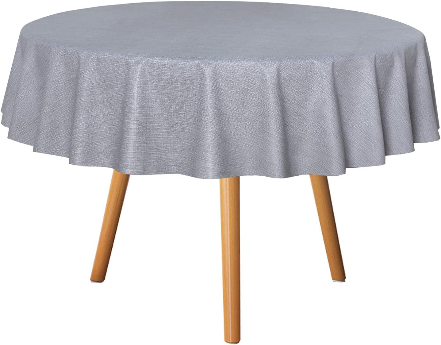 sancua 100% Waterproof Tablecloth, Special Round PVC Tablecloth for 60 Inch, Inn...
