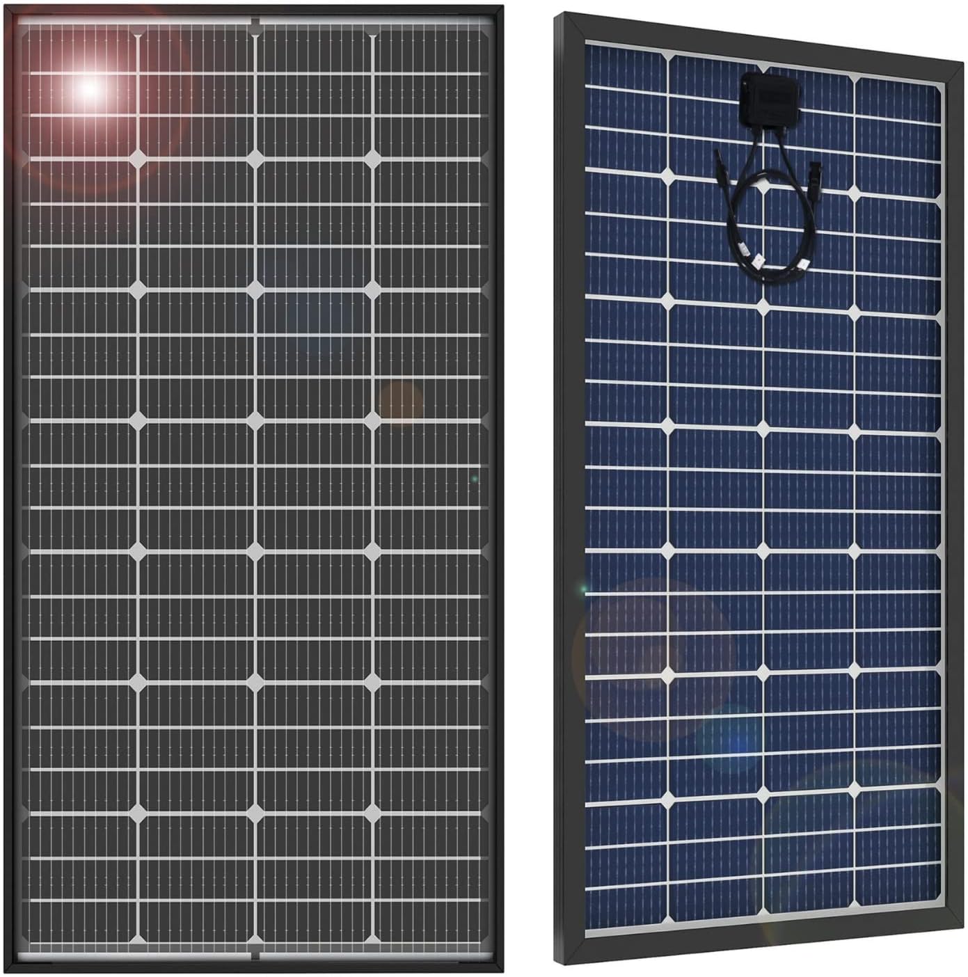 JJN Bifacial 200 Watt Solar Panel 12V 10BB Monocry...