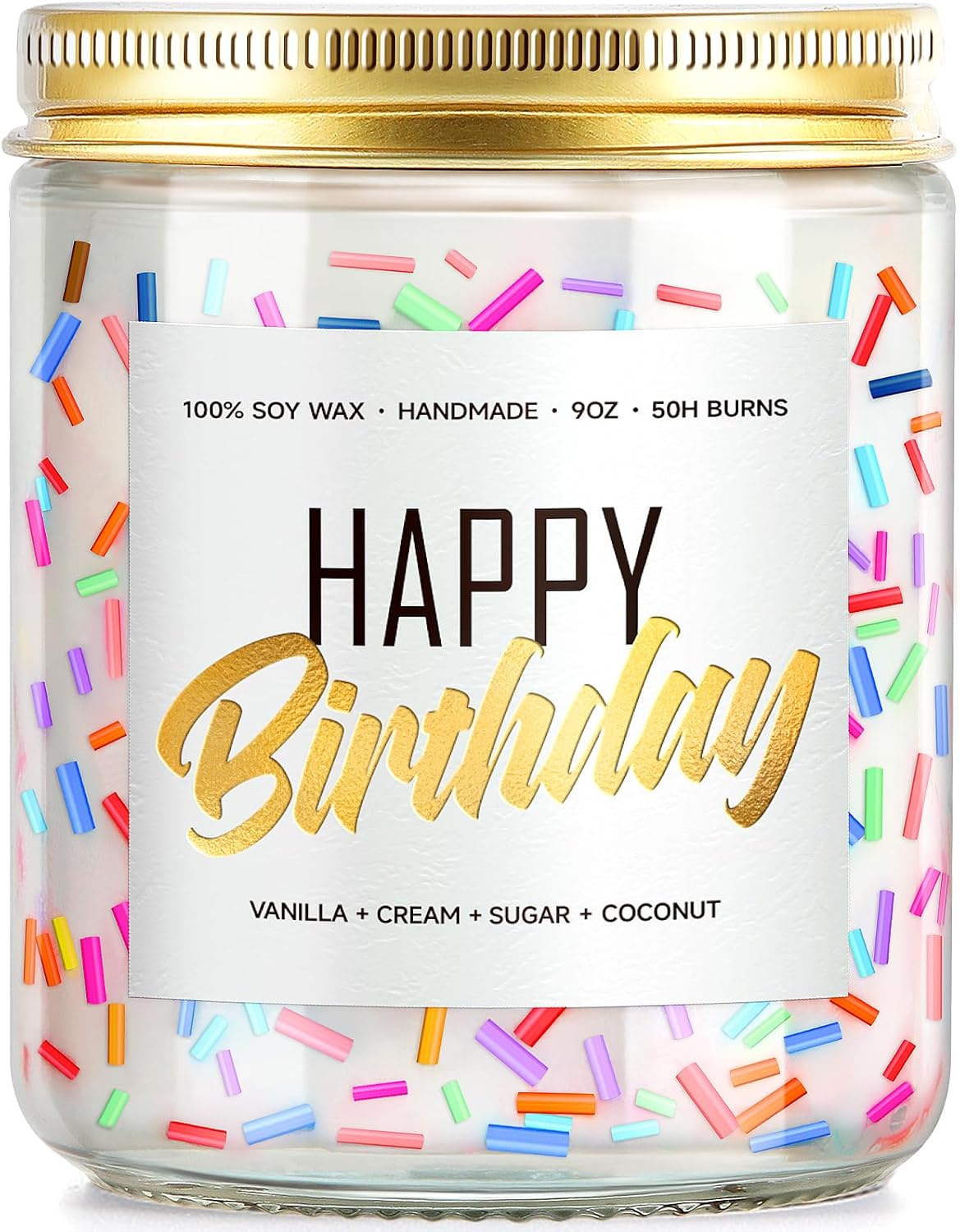 AOOVOO Candle, High-Quality Soy Wax Scented Candle, Special Happy Birthday Candl...