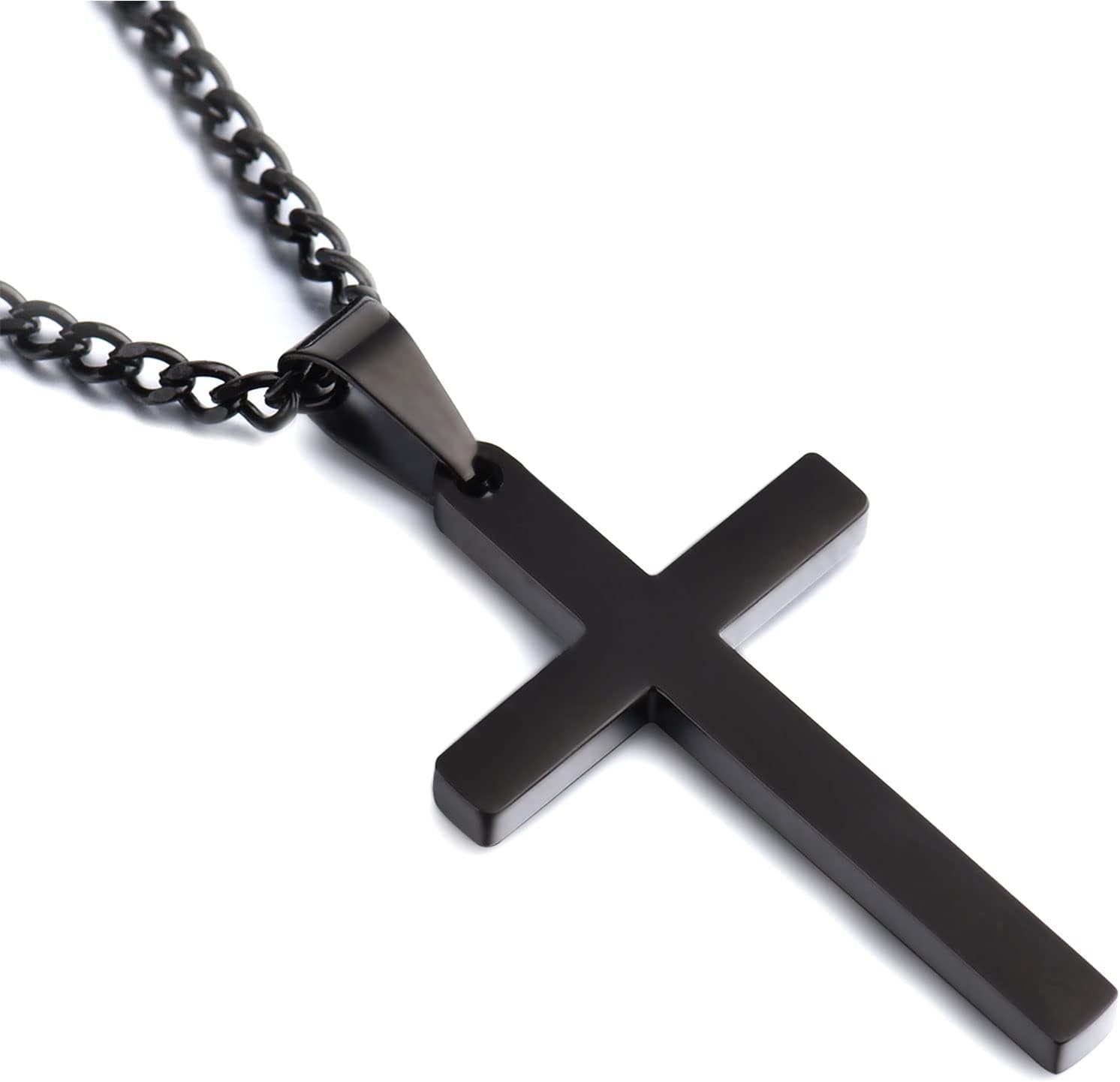 CERSLIMO Cross Necklace, Unique Stainless Steel Cross Pendant Necklace, Special...