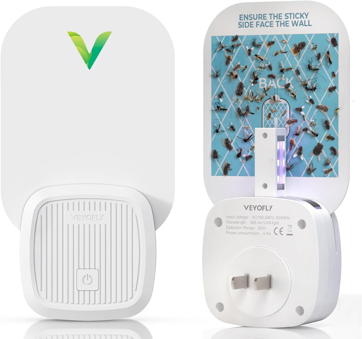 Fly Catcher Indoor, Fly Trap Indoor, (1 Device + 3 Refills) Fruit Fly Traps for...