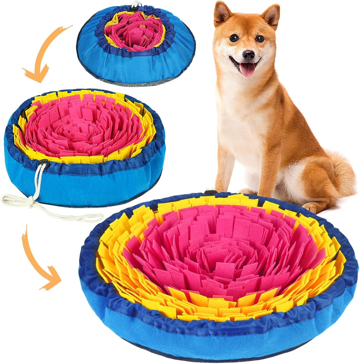 Vivifying Snuffle Mat for Dogs,Durable Snuffle Mat, Washable Interactive Dog Gam...