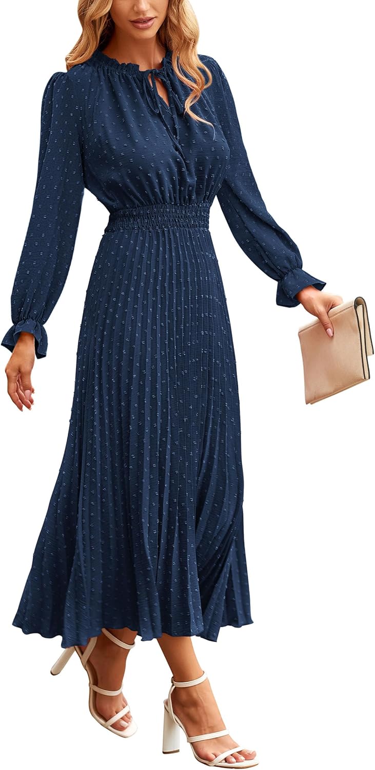 PRETTYGARDEN Women's Dress, Special Dress for 2024 Fall, Innovative Midi Dress w...