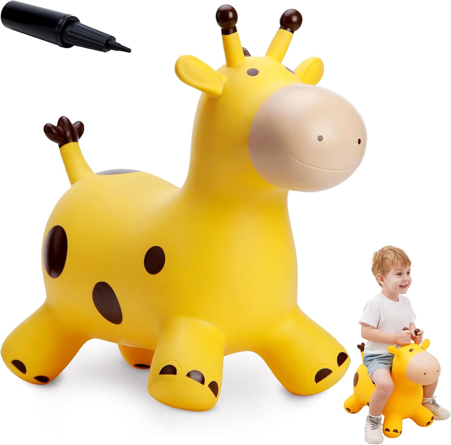 EVERICH TOY Giraffe Bouncy Horse Hopper, Special Bouncy Animals for Toddlers, In...