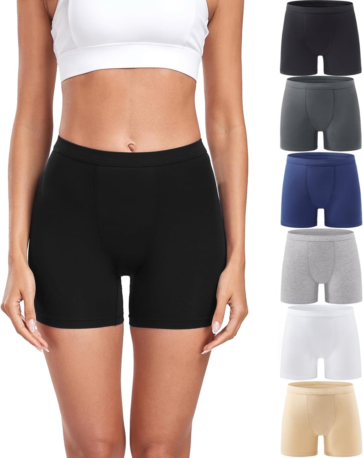 wirarpa Women's Modal Boy Shorts, Special Microfiber Boxer Briefs Underwear, Uni...