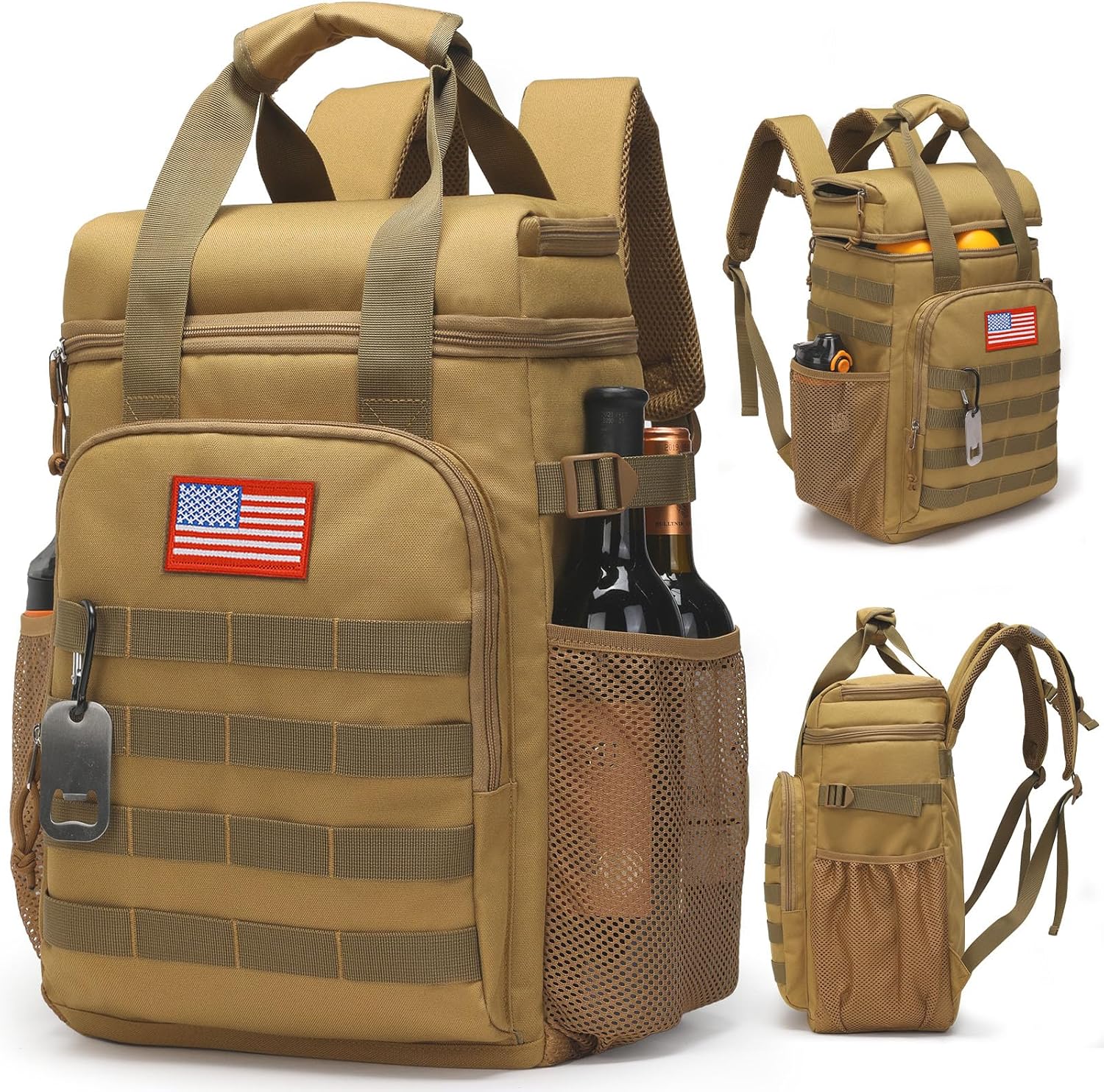 Tactical Backpack Cooler,Lunch Backpack for Men Adults Work with Handle，Soft Co...