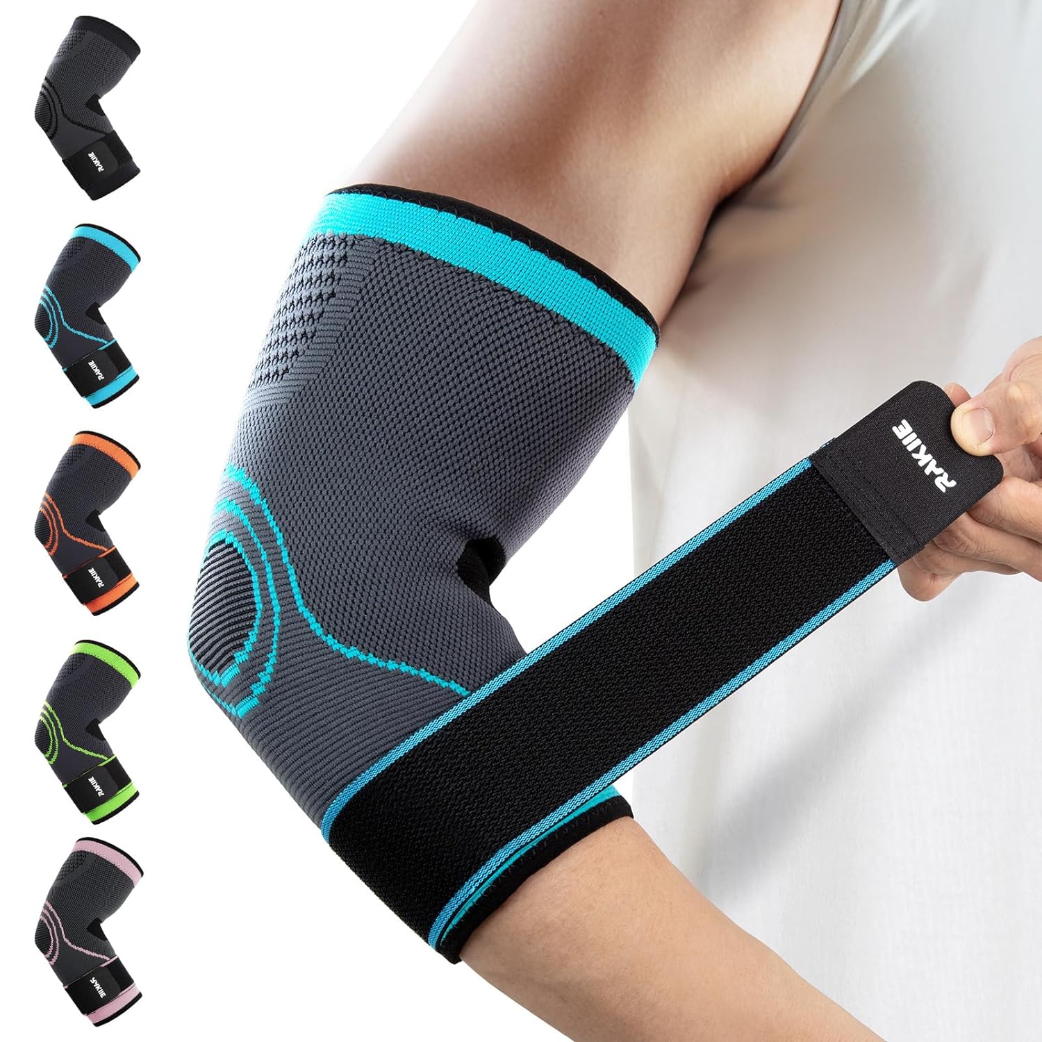 Elbow Compression Sleeve 2 Pack, Elbow Brace for Tendonitis and Tennis Elbow, Pa...