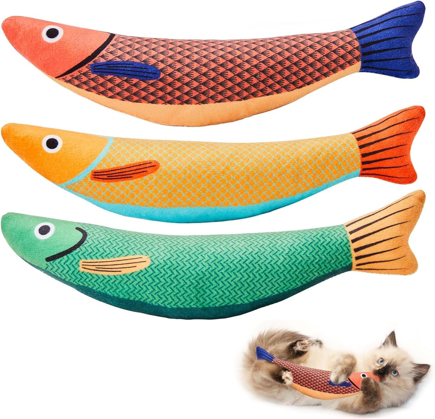 SUPERFA 3 Pack Catnip Toys, Special Catnip Crinkle Sound Toys for Indoor Adult K...