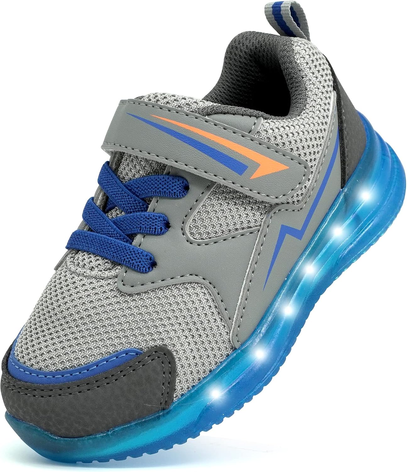 YESKIS Toddler Boys Girls Light Up Shoes LED Flashing Lightweight Mesh Breathabl...